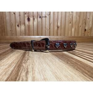 Leather Belt With Chrome Hearts All Around Size Small